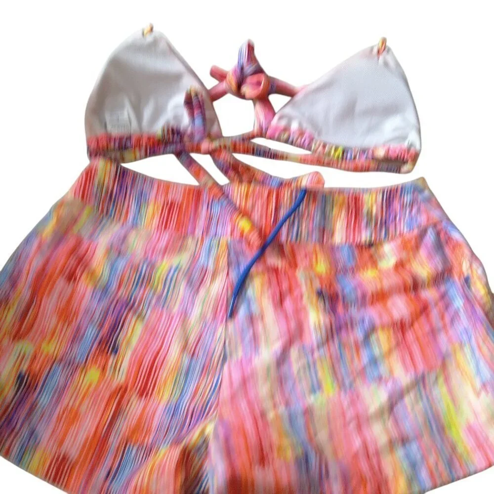 Venus Multicolor Bikini Top Bathing Suit Size 34C Top/XS Bottoms 2 Pieces - Picture 7 of 7